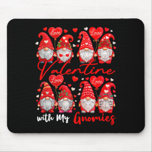 Valentine With My Gnomies Couple Gnomes Costume Ki Mouse Mat