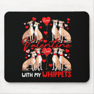 Valentine With My Whippets Couple Dogs Costume Own Mouse Mat