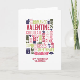 Valentine Words Valentine's Day Greeting Card