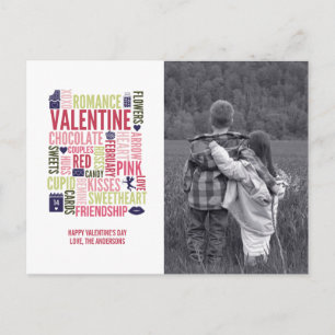 Valentine Words Valentine's Day Photo Postcard