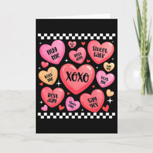 Valentine Xoxo Sweet Talk Hearts Hug Me Kiss Me Card