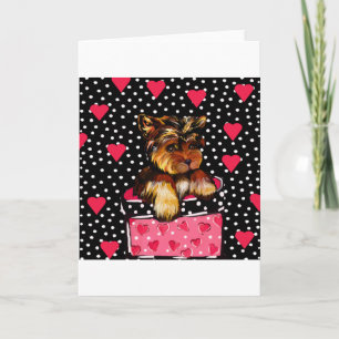 VALENTINE YORKIE HOLIDAY CARD