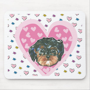 Valentine Yorkie Poo Mouse Mat