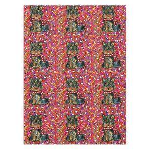 Valentine Yorkie Poo Tablecloth