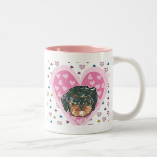 Valentine Yorkie Poo Two-Tone Coffee Mug