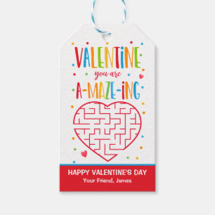 Valentine You Are A-MAZE-ING Maze School Classroom Gift Tags