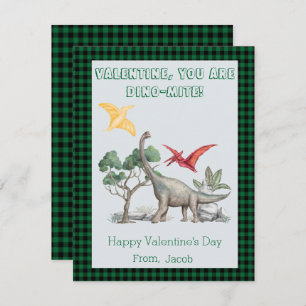 Valentine, You Are DINO-Mite! Classroom Valentines Holiday Card