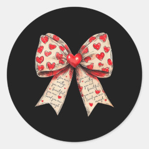 Valentine You Are Loved Worthy Enough Coquette Hea Classic Round Sticker
