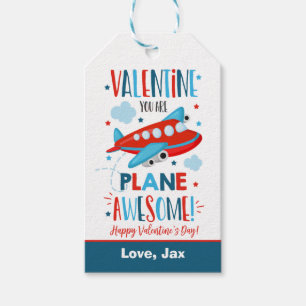 Valentine You Are Plane Awesome Aeroplane School Gift Tags