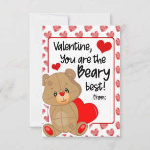 Valentine You are the Beary Best Sweet Card
