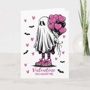 Valentine You Haunt Me - Cute Spooky Ghost Apparel Card