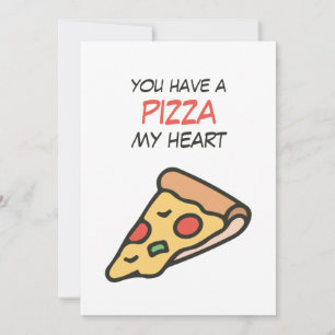 Valentine you have a pizza my heart holiday card