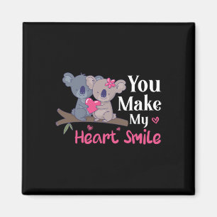 Valentine You Make My Heart Smile Koala Valentine' Magnet