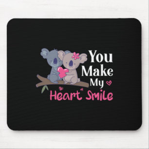 Valentine You Make My Heart Smile Koala Valentine' Mouse Mat
