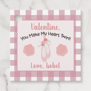 Valentine You Make My Heart Twirl   Favour Tags