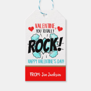 Valentine You Rock Gift Tag
