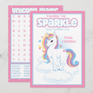 Valentine You Sparkle Classroom Valentine's Day Invitation