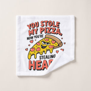 Valentine You Stole My Pizza Heart Wash Cloth