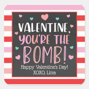 Valentine, You're The Bomb Stickers