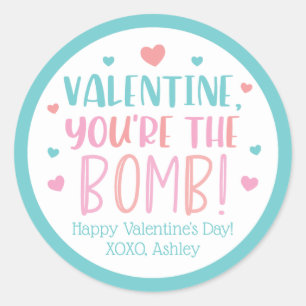Valentine, You're The Bomb Stickers