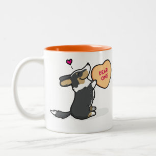 Valentine's 2015-Cardigan Corgi-Black Coffee Mug