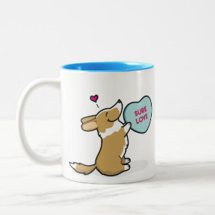 Valentine's 2015 Cardigan Corgi-Red Coffee Mug