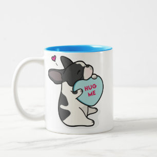 Valentine's 2015-French Bulldog-Black Pied Coffee Two-Tone Coffee Mug