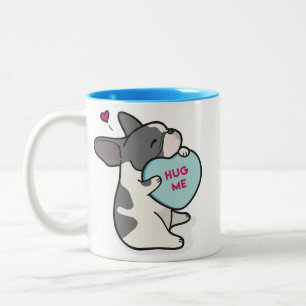 Valentine's 2015-French Bulldog-Blue Pied Mug