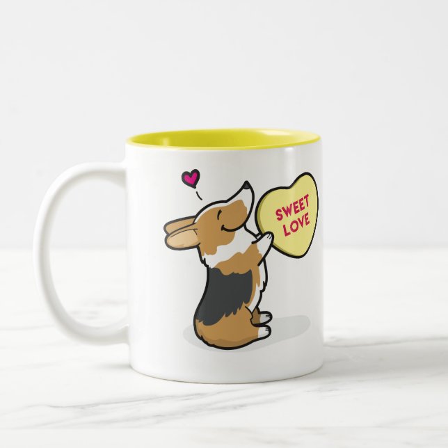 Valentine's 2015-Pembroke Corgi Tri-Col Coffee Mug (Left)