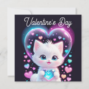 Valentines Adorable Cute Cat Valentine’s Day Card