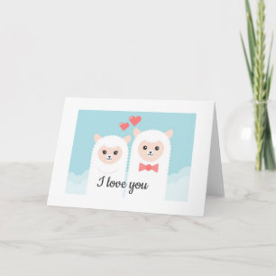 Valentine's Alpaca Card