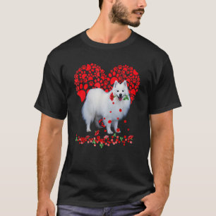 Valentines American Eskimo Heart Dog Dad Dog Mum P T-Shirt