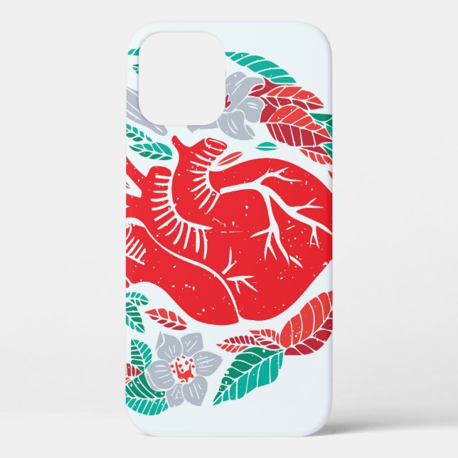 Valentine's Anatomical Heart: Unique Card Case-Mate iPhone Case (Back)