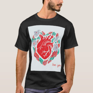 Valentine's Anatomical Heart: Unique Card T-Shirt