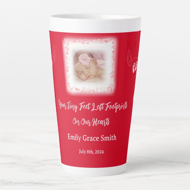 Valentine's Baby Loss Keepsake Scented Candle Latte Mug (Front)