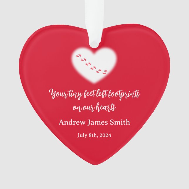 Valentine's Baby Memorial Ornament (Front)