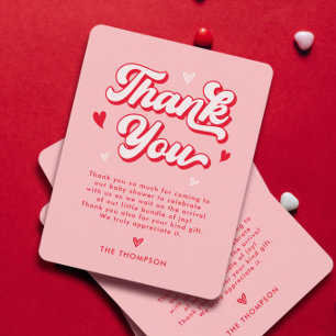 Valentines Baby Shower  Thank You Card