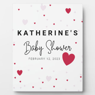 Valentine's Baby Shower Welcome Sign Plaque
