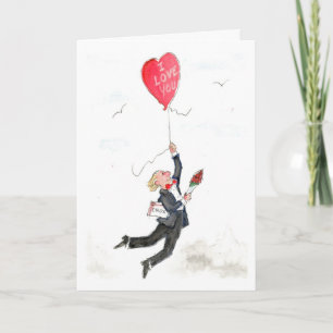 Valentine's Balloon Holiday Card