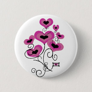 Valentines balloons button