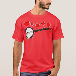 Valentines Banjo Banjoist Wedding Musician T-Shirt