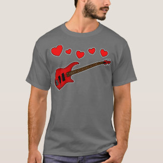 Valentines Bass Guitar Bassist Wedding Musician T-Shirt
