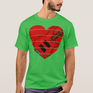 Valentines Bass Guitarist Bassist Wedding Musician T-Shirt