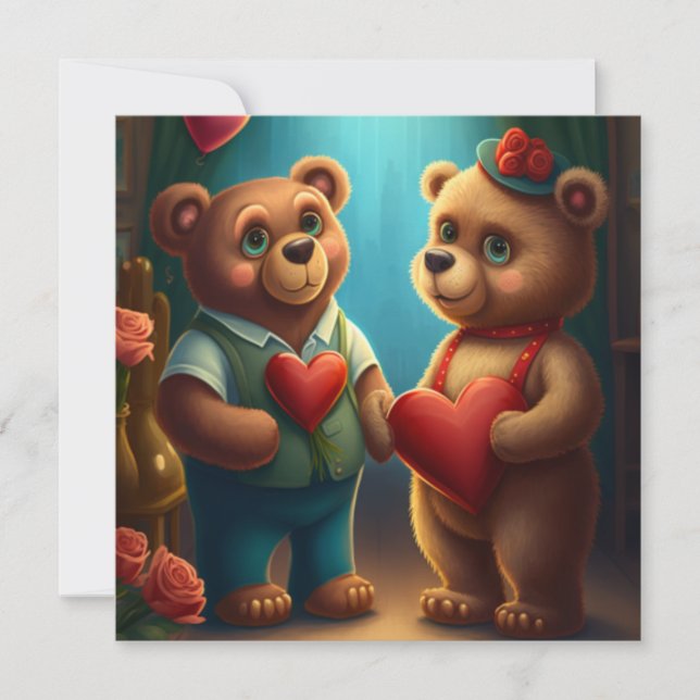 Valentine's bear cartoon (Front)