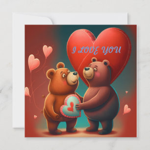 Valentine's bear cartoon  