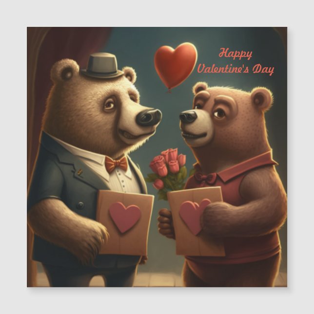 Valentine's bear cartoon  custom (Front)