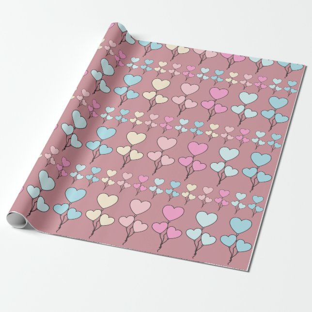Valentines Beauty Wrapping Paper (Unrolled)