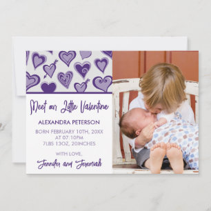 Valentines birth announcement our little valentine