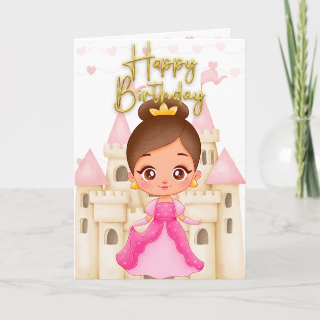 Valentine's Birthday Card - Princess (Front)