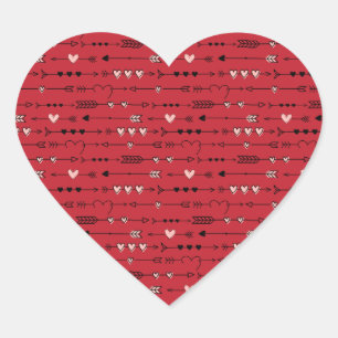Valentines Birthday Heart Pink Hearts Arrows Love Heart Sticker